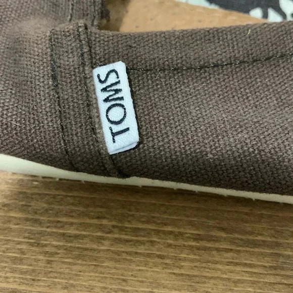 Women’s Toms Brown Canvas Slip On Shoes Size 6.5 GUC - Picture 7 of 7